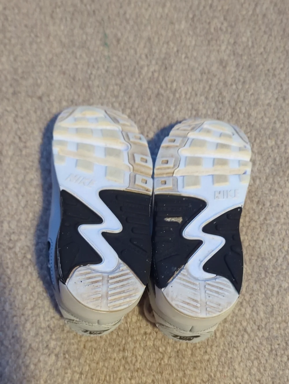 Youth Nike Air Max 90 Baby/Toddler Shoes Black/White Size 10C
